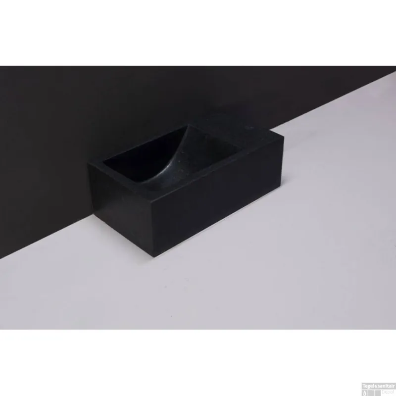 Bestel Nu Fontein Forzalaqua Venetia XS Graniet Gezoet Met Kraangat Rechts 29x16x10 cm