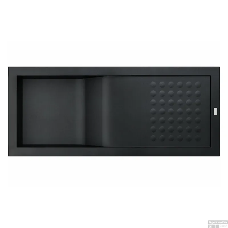Wastafel Inbouwspoel Go By Van Marcke Lara 118x50Cm Mat Zwart Favoriet