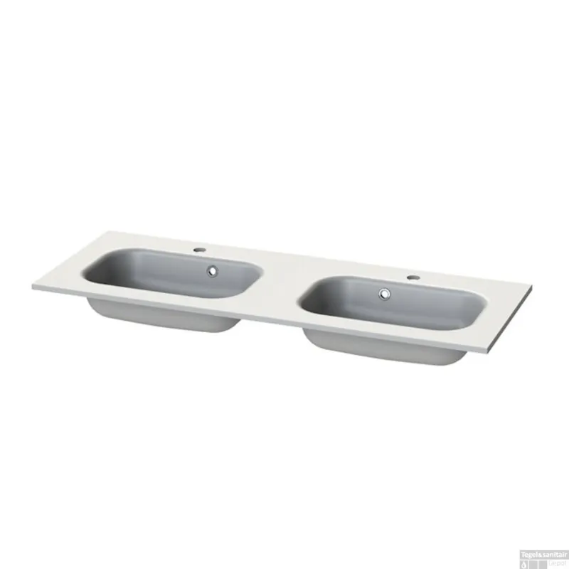 Wastafel Tiger S-line Oval 120 cm Mat Wit Direct Beschikbaar