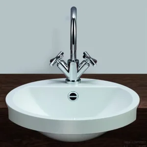 Alape Hb Serie Halfinbouw Wastafel 45 Cm. Rond Wit Goedkoop