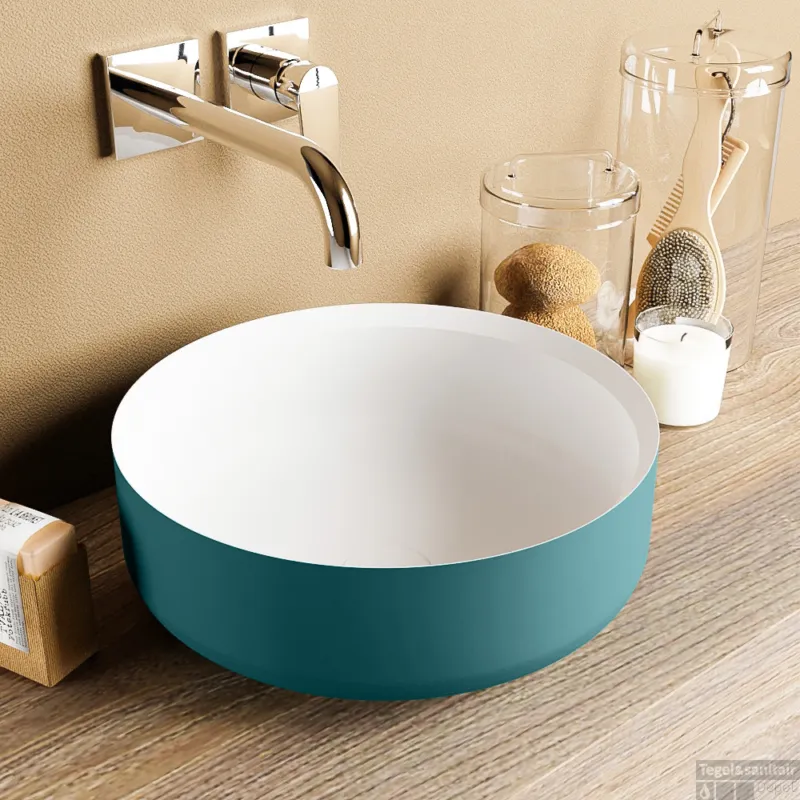 MONDIAZ COSS Waskom solid surface 36cm kleur Smag / Talc Gecertificeerd