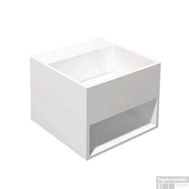 Wastafel Best Design Buq-30 Just Solid 32.5x32.5x25 cm Mat Wit Superprijs