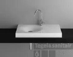 Premium Bette Bowl Opzetwastafel 80x53 Cm. 1x Kraangat Waskom Links Wit
