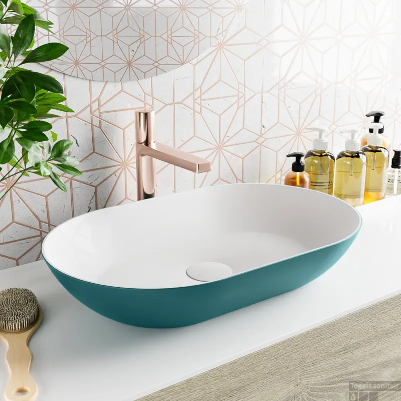 MONDIAZ ONNI Waskom solid surface 55cm kleur Smag / Talc Shop Nu