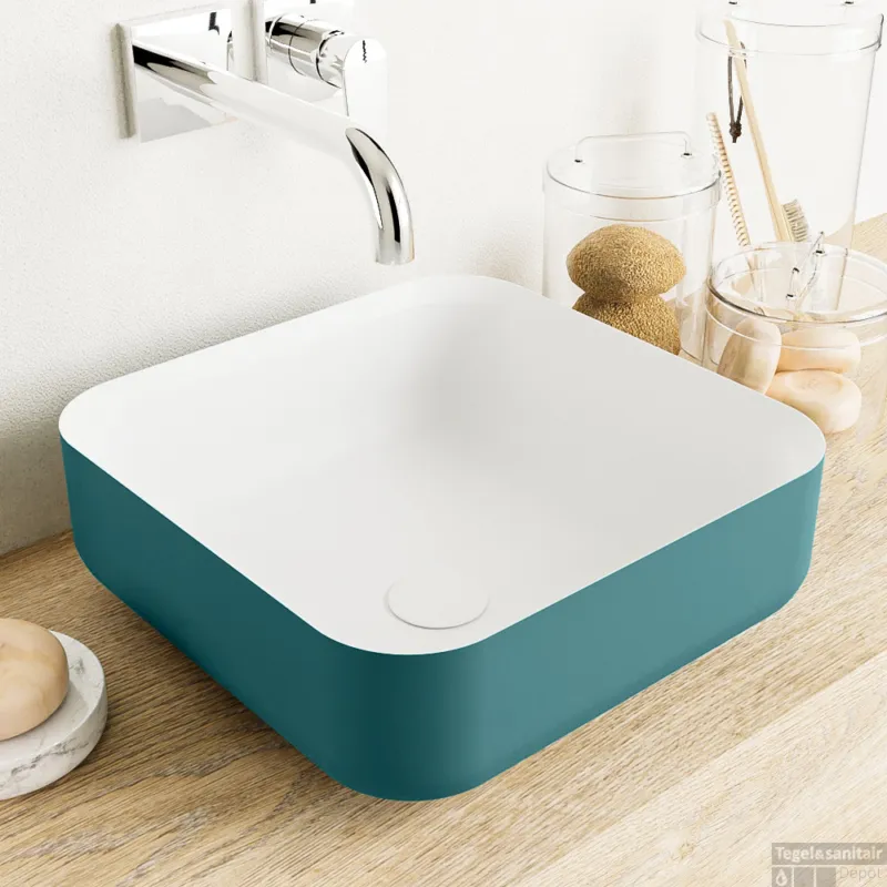 MONDIAZ BINX Waskom solid surface 36cm kleur Smag / Talc Laatste Versie