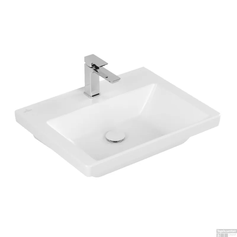 Wastafel Villeroy & Boch Subway 3.0 60x47x16.5 Stone White Rechtstreeks Van De Fabrikant