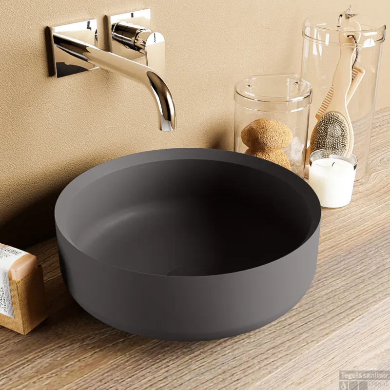 MONDIAZ COSS Waskom solid surface 36cm kleur DarkGrey / DarkGrey Beste Prijs