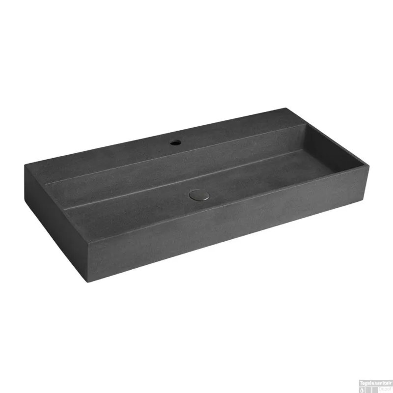 Beste Prijs Wastafel Sapho Quadrado 96x44 cm Zwart