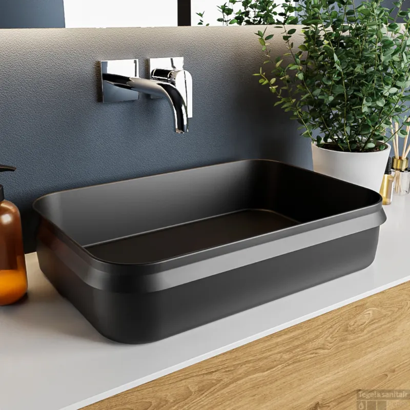 Weekendaanbieding MONDIAZ ARVO Waskom solid surface 55cm kleur Urban / Urban