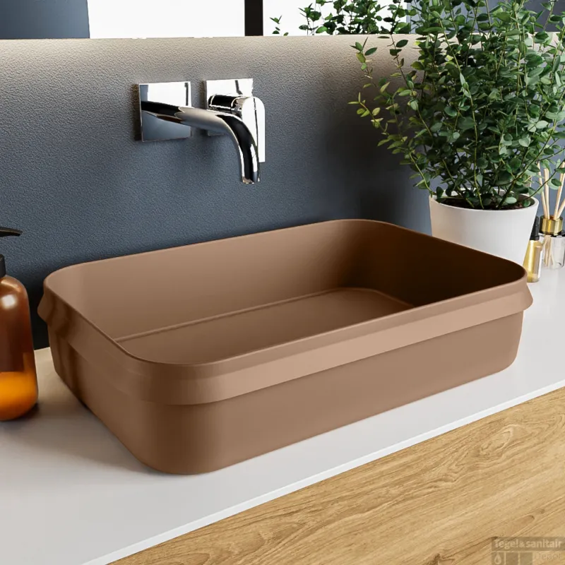 MONDIAZ ARVO Waskom solid surface 55cm kleur Rust / Rust Gecertificeerd