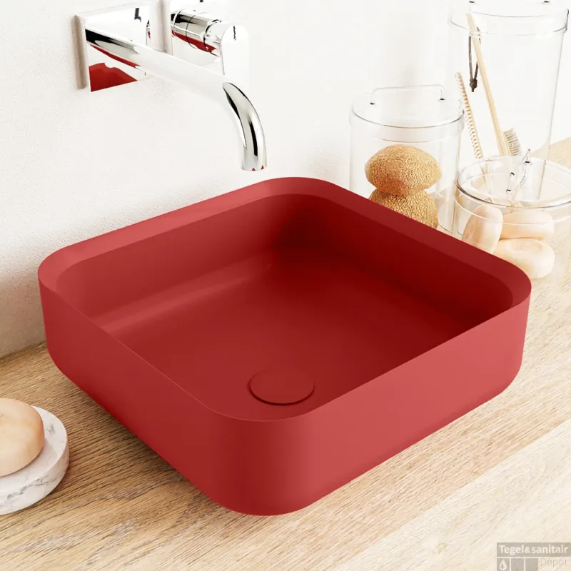 MONDIAZ BINX Waskom solid surface 36cm kleur Fire / Fire Lage Prijs