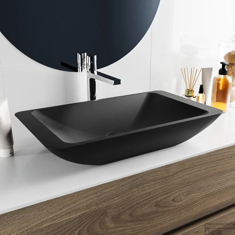 Speciale Aanbieding MONDIAZ TOPI Waskom solid surface 60cm kleur Urban / Urban