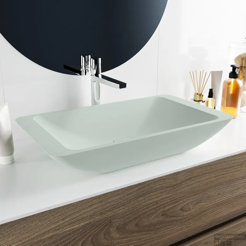 MONDIAZ TOPI Waskom solid surface 60cm kleur Greey / Greey Uitverkoop