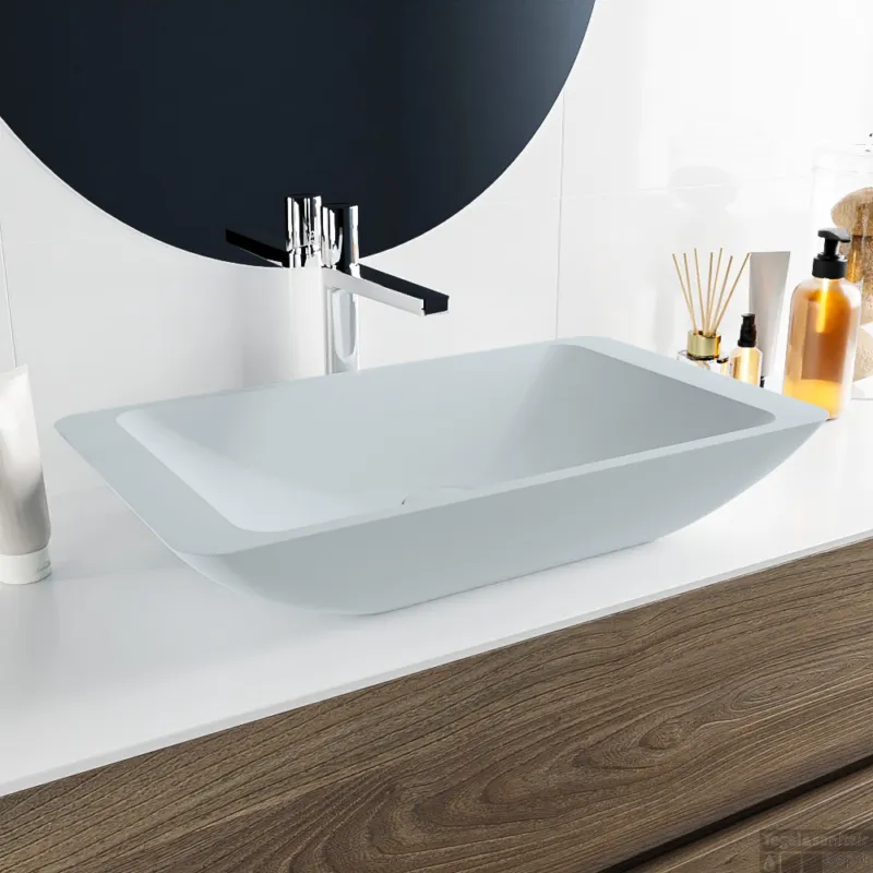 MONDIAZ TOPI Waskom solid surface 60cm kleur Clay / Clay Gecertificeerd