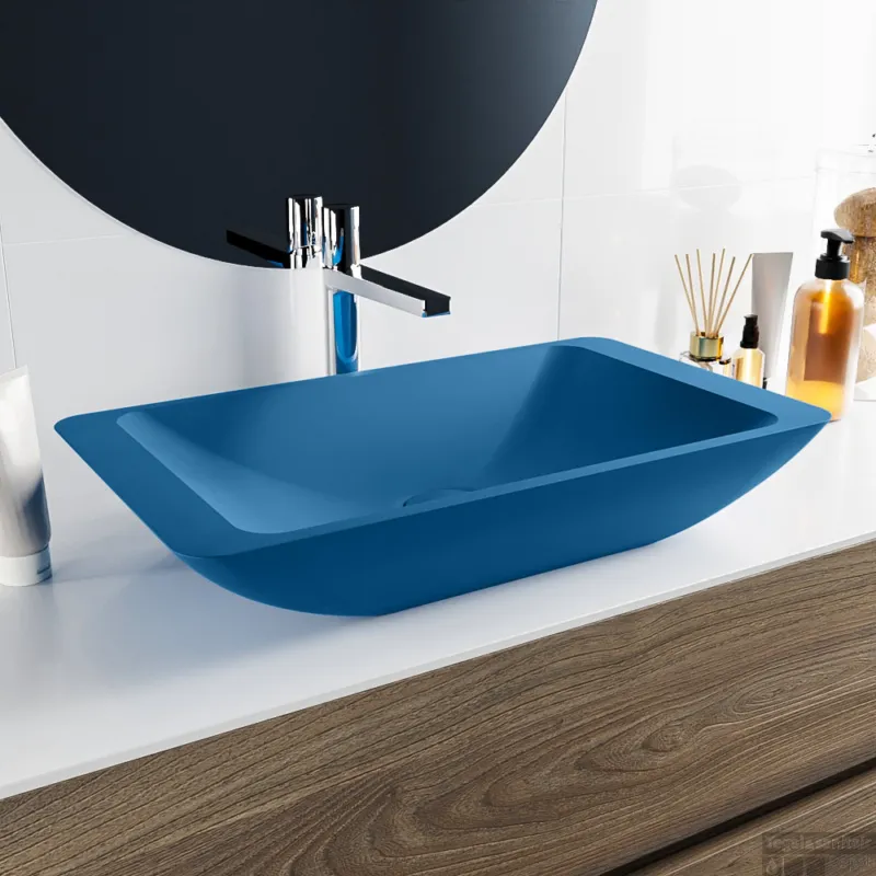 MONDIAZ TOPI Waskom solid surface 60cm kleur Jeans / Jeans Voordeelprijs