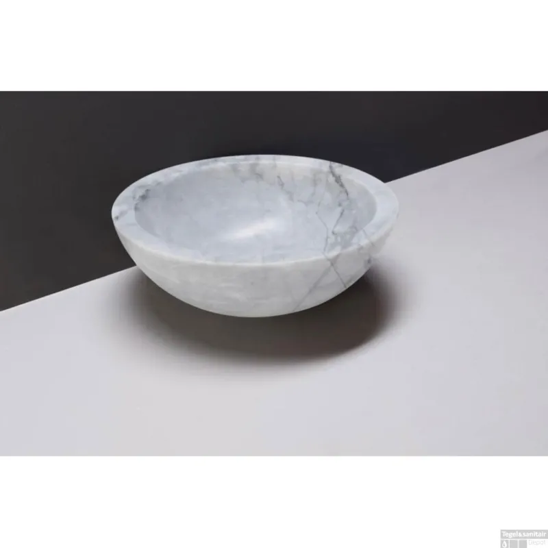 Nu Kopen Waskom Forzalaqua Roma Carrara Rond Gepolijst 40x15 cm