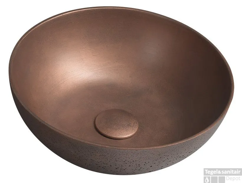 Vrijstaand Waskom Sapho Formigo dia. 39 cm Rond Koper Veilige Betaling