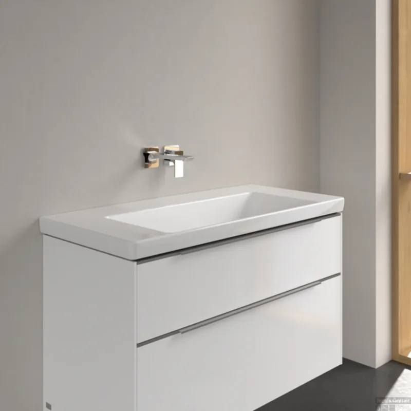 Voordeelprijs Wastafel Villeroy & Boch Subway 3.0 Met CeramicPlus Geen Kraangat Geen Overloop 100x47x16.5 cm Wit Alpin