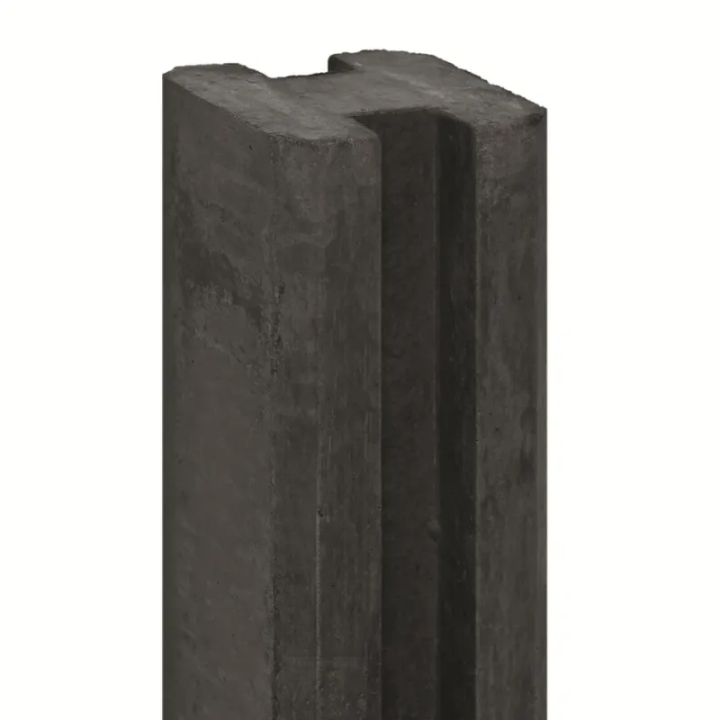 Populair Sleufpaal | Hout Beton Schutting met Sleuf i.c.m. Tuinscherm | Antraciet - Verbindingsbalk Midden-Europees grenen