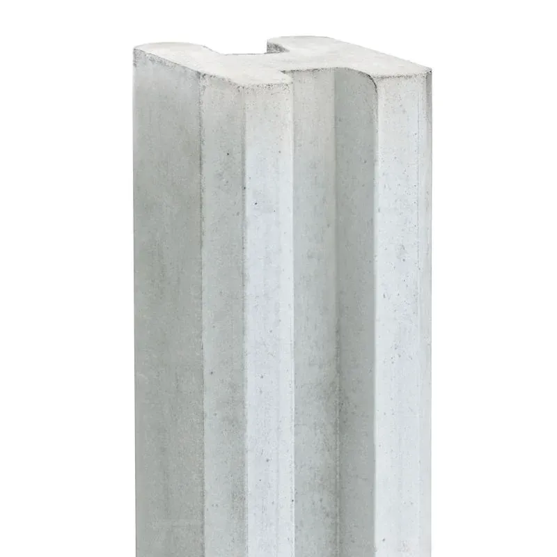 Veilige Betaling Sleufpaal | Hout Beton Schutting met Sleuf i.c.m. Tuinscherm | Wit / Grijs - Verbindingsbalk Midden-Europees grenen