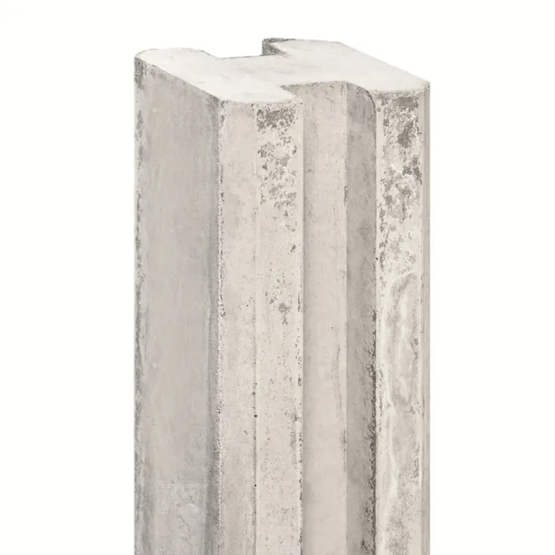 Sleufpaal Lichtgrijs met Vellingkant | Lengte 316cm - Sleufpaal Eindmodel 11.5x11.5x316cm Shop Nu