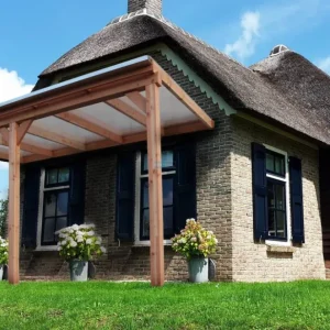 Direct Verzonden Veranda Douglas Duplo Robuust 140 + Polycarbonaat Daksysteem LT50 - Duplo 140/LT50 - 2000x3060
