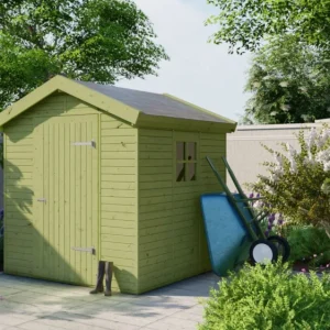 Gereduceerde Prijs Tuinhuis Boudewijn | Tuinhuisje Vierkant 180x180 - Dakshingles recht Zwart 6m²