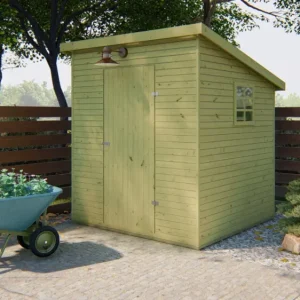 Rechtstreeks Van De Fabrikant Tuinhuis Olaf | Tuinhuis 2x2 Meter - Dakshingles beverstaart Zwart 9m²