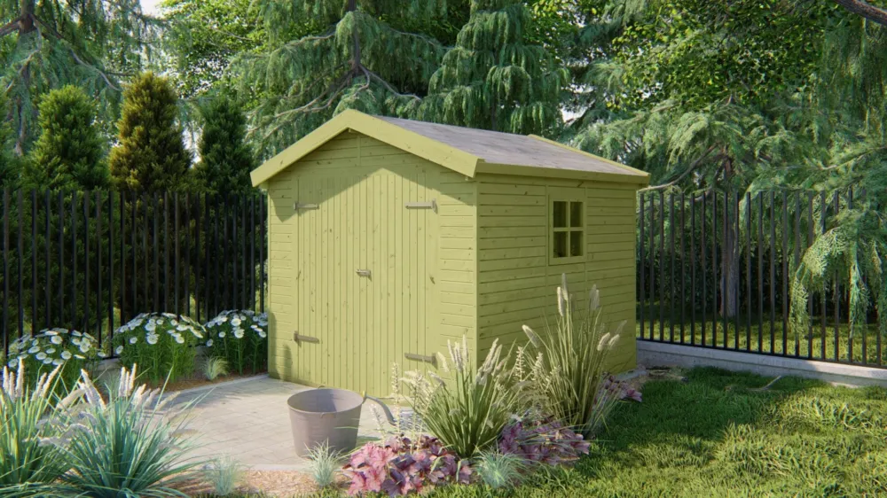 Express Levering Tuinhuisje Hugo | Tuinhuis 2,25x2,25 meter - Dakshingles beverstaart Zwart 9m²