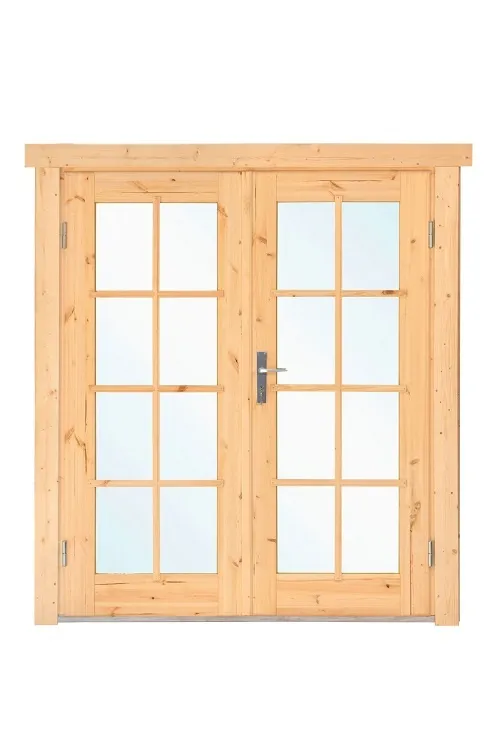 Vuren dubbele deur DL8 met kozijn en dubbel glas | B159xH188cm - Vuren dubbele deur DL8 Veilige Betaling