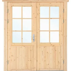 Vuren dubbele deur XXL met kozijn en dubbel glas | B174xH209cm - Vuren dubbele deur XXL B174x H209cm Betaalbaar