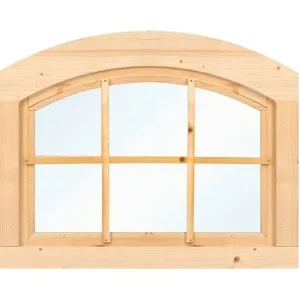 Lage Prijs Vuren vast stalraam met kozijn en roedes | B70cmxH50cm - Vuren vast stalraam