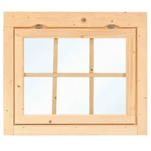 Favoriet Vuren uitzetraam W3 met kozijn en roedes | B85xH68cm - Vuren uitzetraam W3
