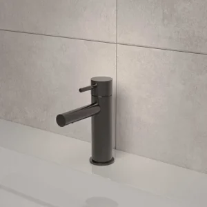 Lage Kosten Wastafelmengkraan MAY Stilo Opbouw Model S Geborsteld Carbon Black PVD