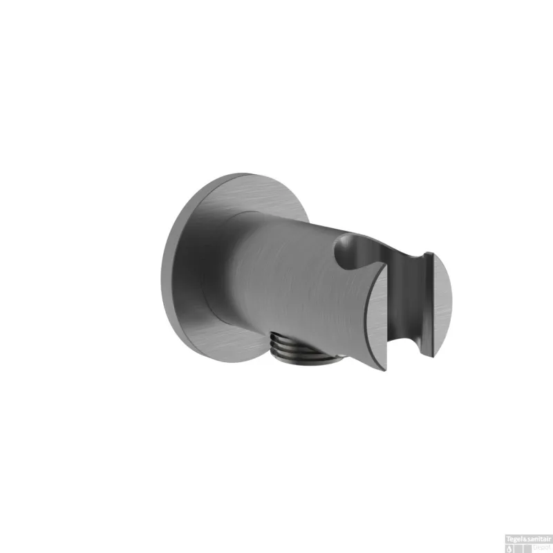 Voordeelprijs Handdouchehouder Hotbath Archie Met Doucheaansluiting Geborsteld Gunmetal PVD