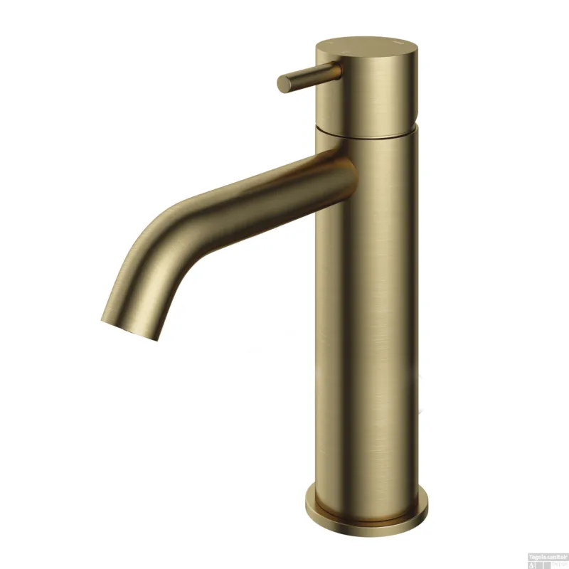 Wastafelmengkraan Hotbath Cobber 1-hendel Gebogen 21.6 cm Geborsteld Messing Living Colours Flitsaanbieding