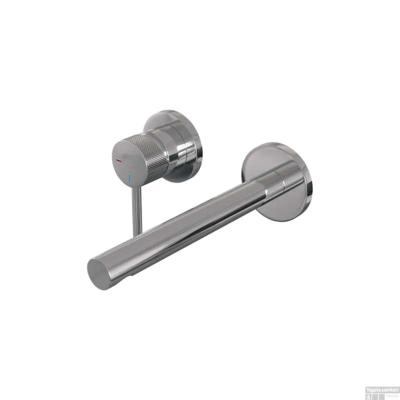 Inbouw Wastafelmengkraan Brauer Chrome Carving Coldstart Rechte Uitloop Ronde Hendel Links Chroom Met Rozetten Koop Online