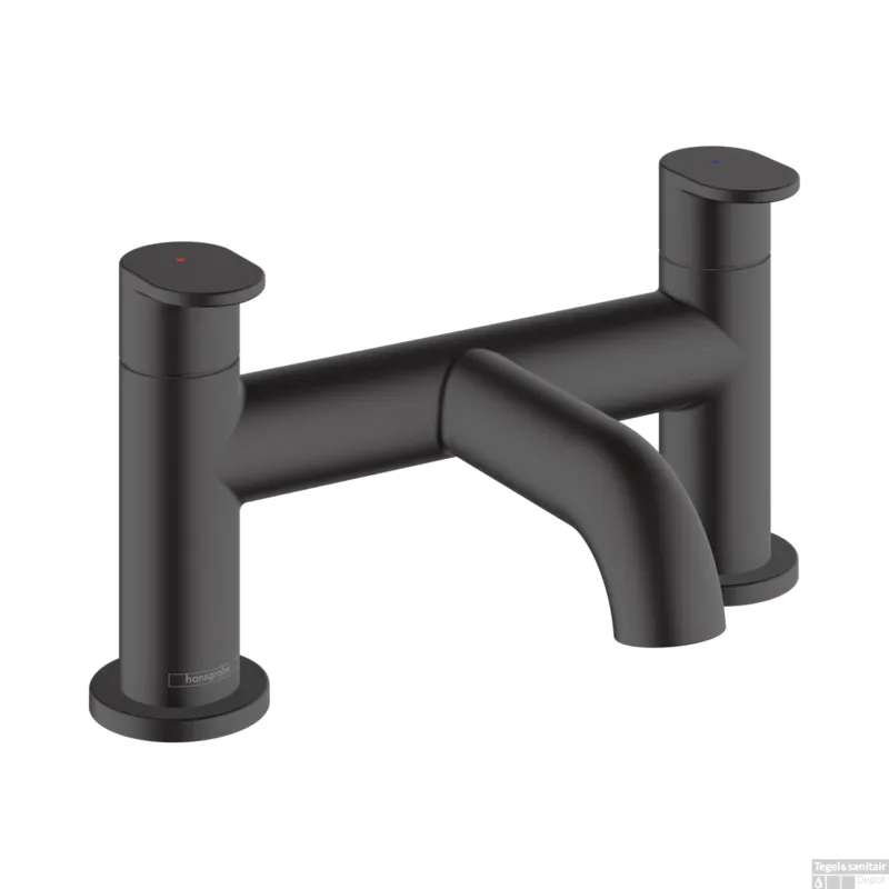 Badrandmengkraan HansGrohe Vernis Blend 2-gats Mat Zwart Direct Beschikbaar