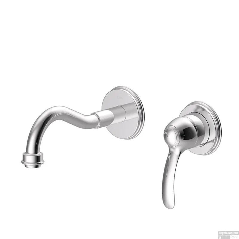 Beste Prijs Inbouw Wastafelmengkraan Tres Clasic Gebogen 1 Hendel Chroom