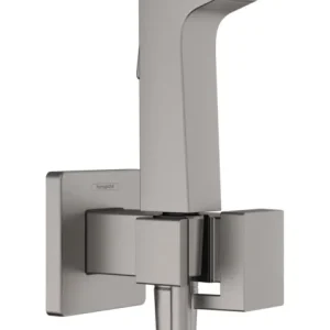 Hansgrohe bidethanddouche 1jet E EcoSmart voor warm water met douchehouder en doucheslang 125 cm, Brushed Black Chrome Alleen Vandaag