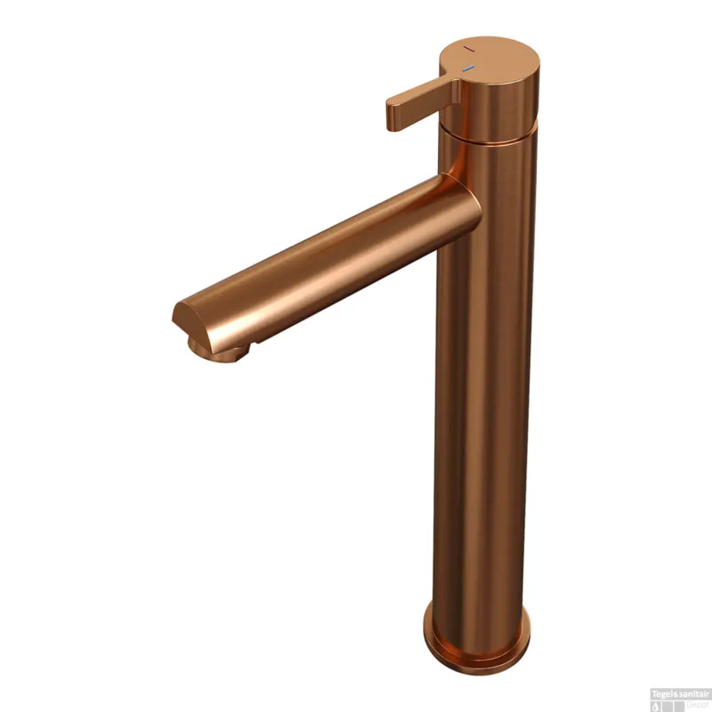 Wastafelmengkraan Brauer Copper Edition Coldstart Opbouw Hoog Halfronde Hendel Geborsteld Koper PVD Rechtstreeks Van De Fabrikant