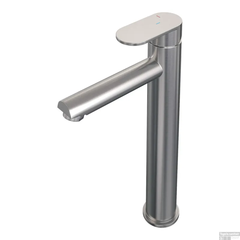 Wastafelmengkraan Brauer Brushed Edition Coldstart Opbouw Hoog Platte Hendel Geborsteld RVS PVD Koop Online