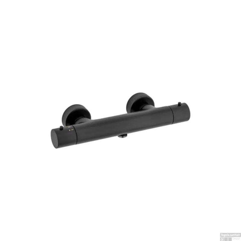 Gecertificeerd Douchekraan Thermostatisch Plieger Napoli HOH 15cm Cool Body Zwart