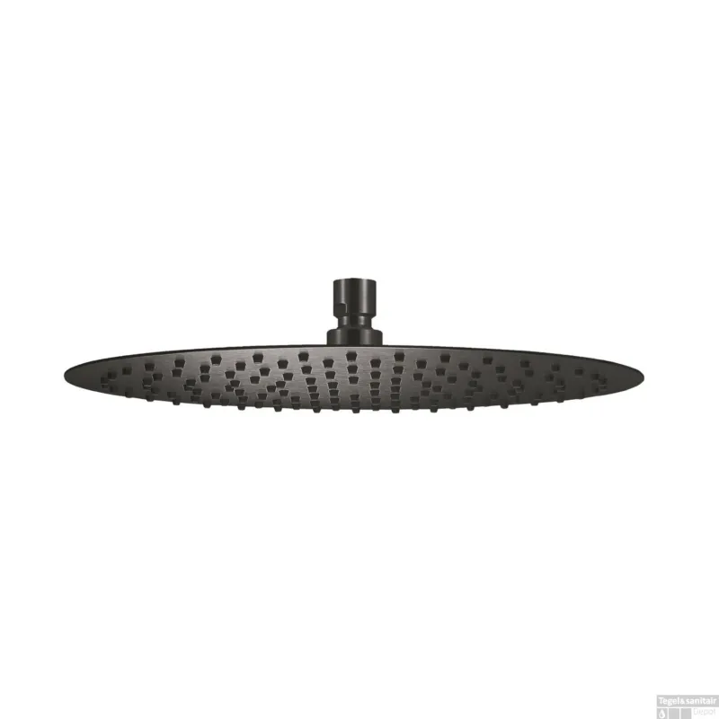 Meest Verkocht Hoofddouche Qisani Flow Ø 30 cm Geborsteld Gun Metal