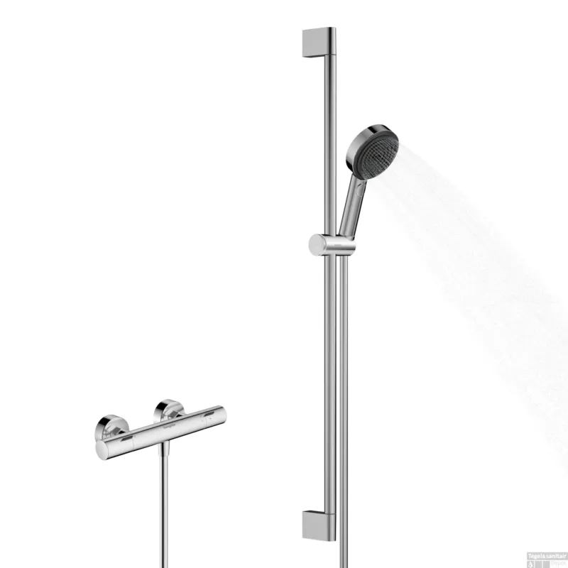 Hansgrohe Pulsify Select S Douchesysteem 105 3jet Relaxation EcoSmart met Ecostat Fine en glijstang 90 cm, chroom Uitverkoop