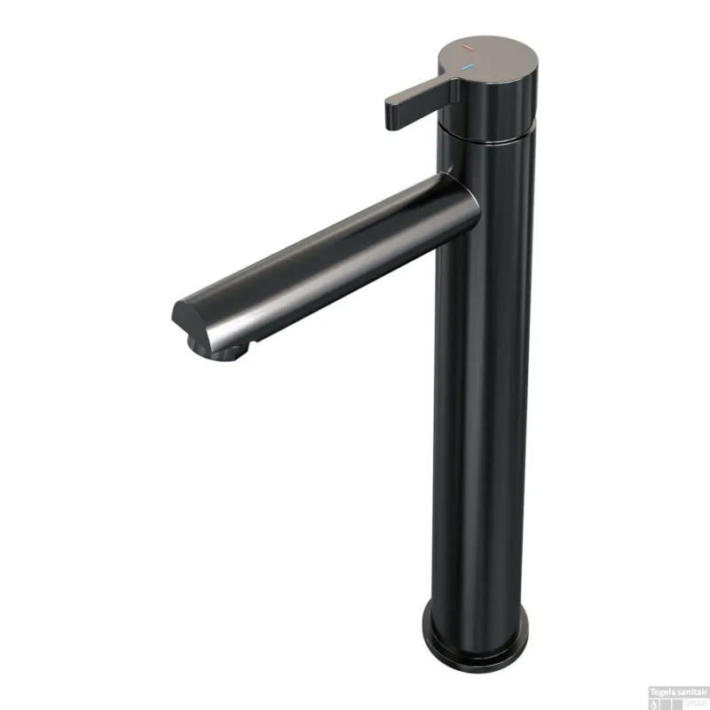 Wastafelmengkraan Brauer Gunmetal Edition Coldstart Opbouw Hoog Halfronde Hendel Geborsteld Gunmetal PVD Superprijs