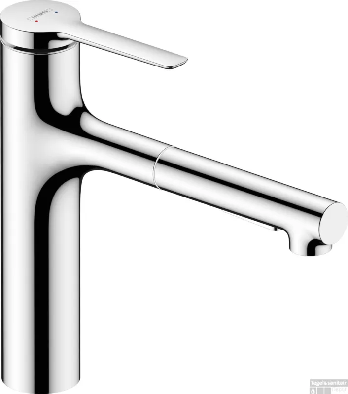 Hansgrohe Zesis M33 ééngreeps keukenkraan 160 met metalen uittrekbare vuistdouche, 2jet, sBox, chroom Koop Online