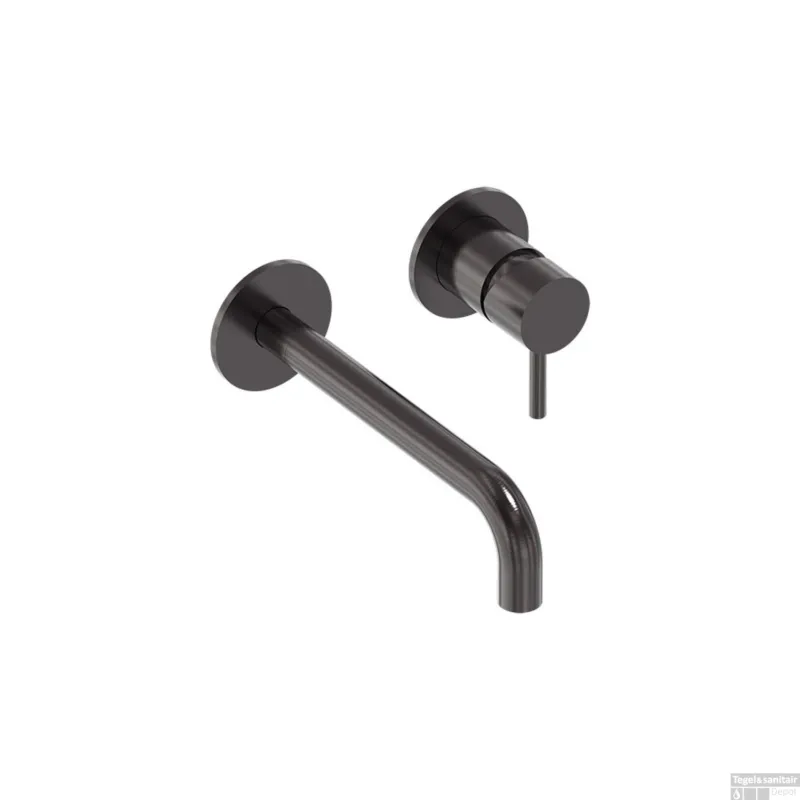Hete Deal Inbouw Wastafelmengkraan MAY Stilo Geborsteld Carbon Black PVD