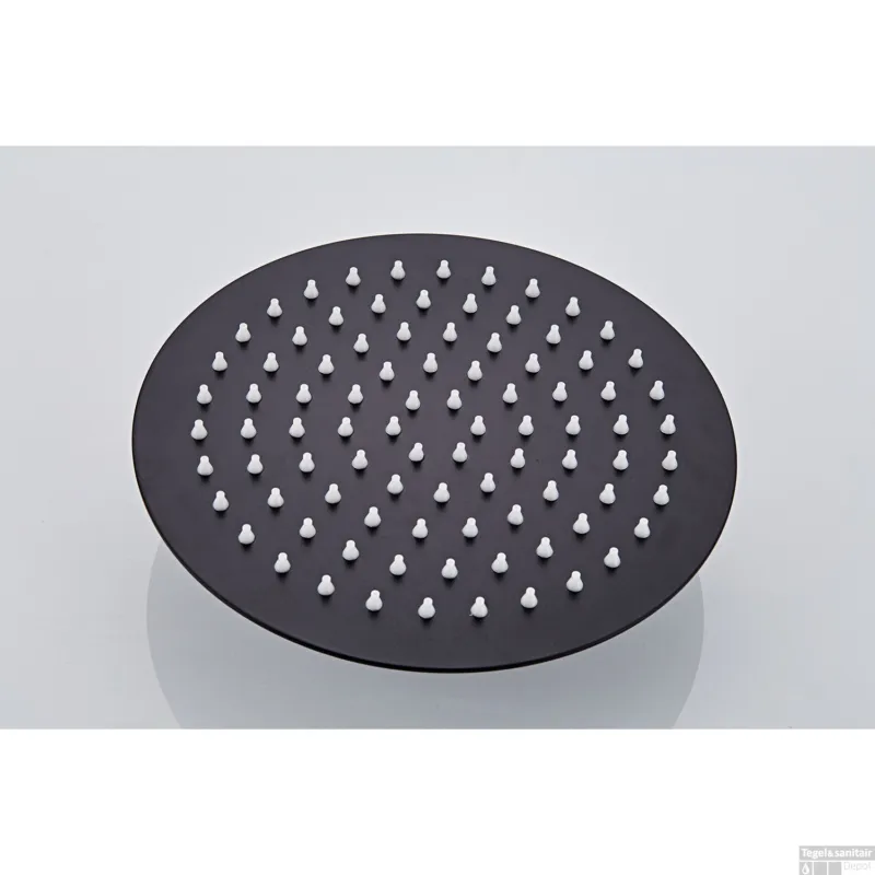 Nieuw Ronde Hoofddouche BWS Exclusive Extra Dun 30 cm Mat Zwart