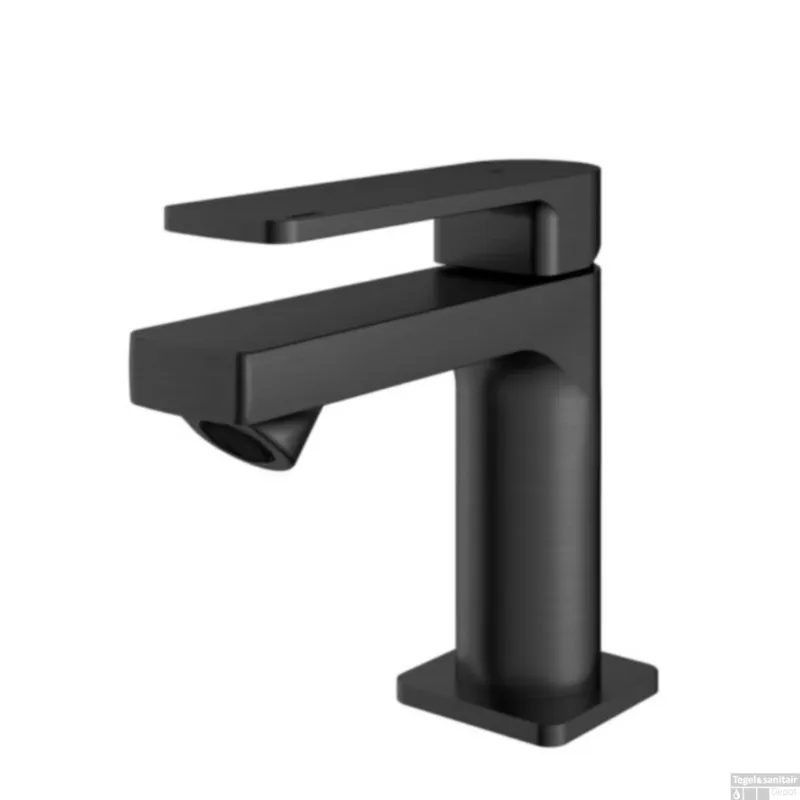 Op = Op Fonteinkraan Hotbath Gal Mengkraan 12.8 cm Geborsteld Gunmetal PVD
